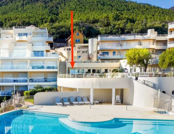 Vue mer depuis la terrasse du jardin de l'appartement CAP NEREE 225 au Trayas